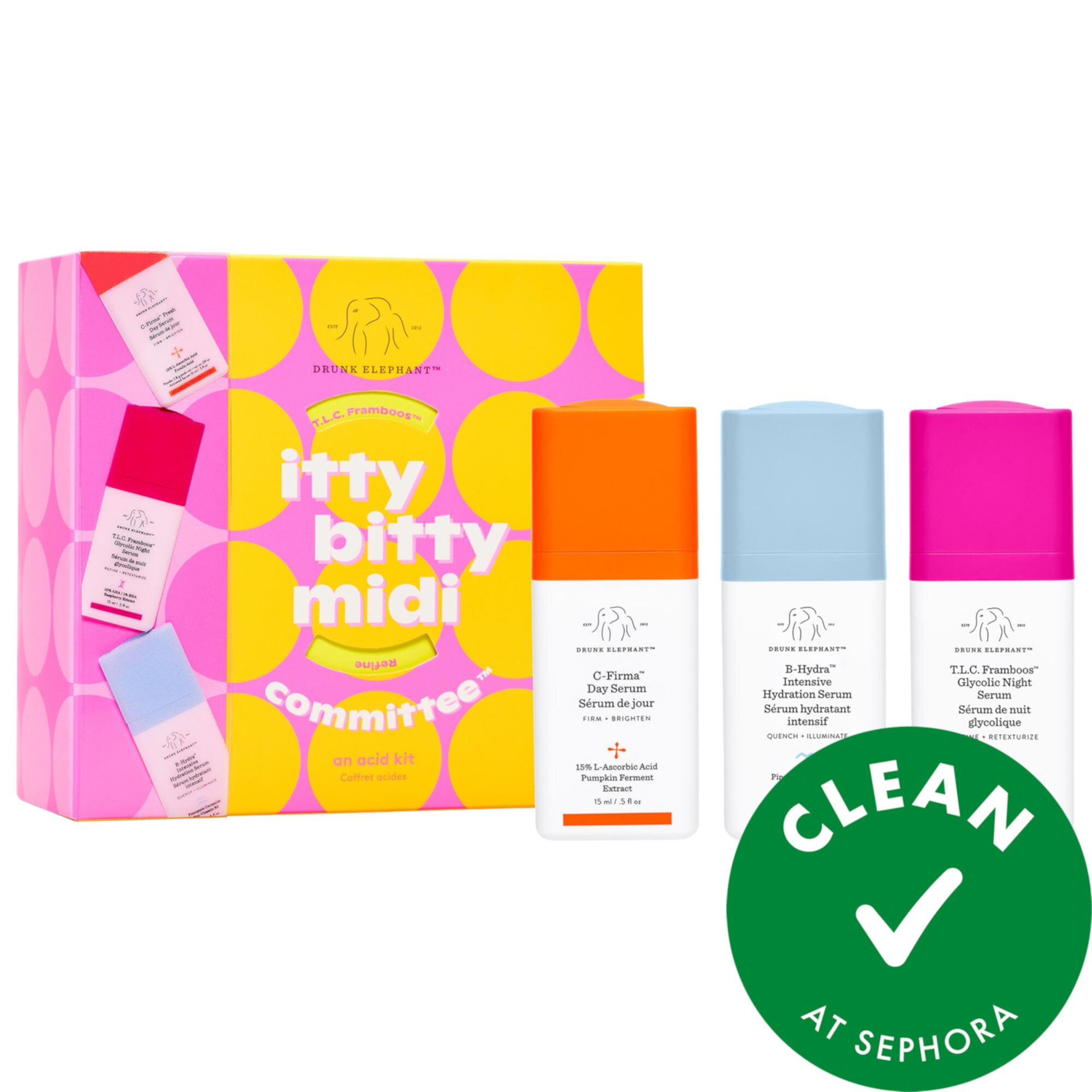 Itty Bitty Midi Committee Serum Trio Drunk Elephant