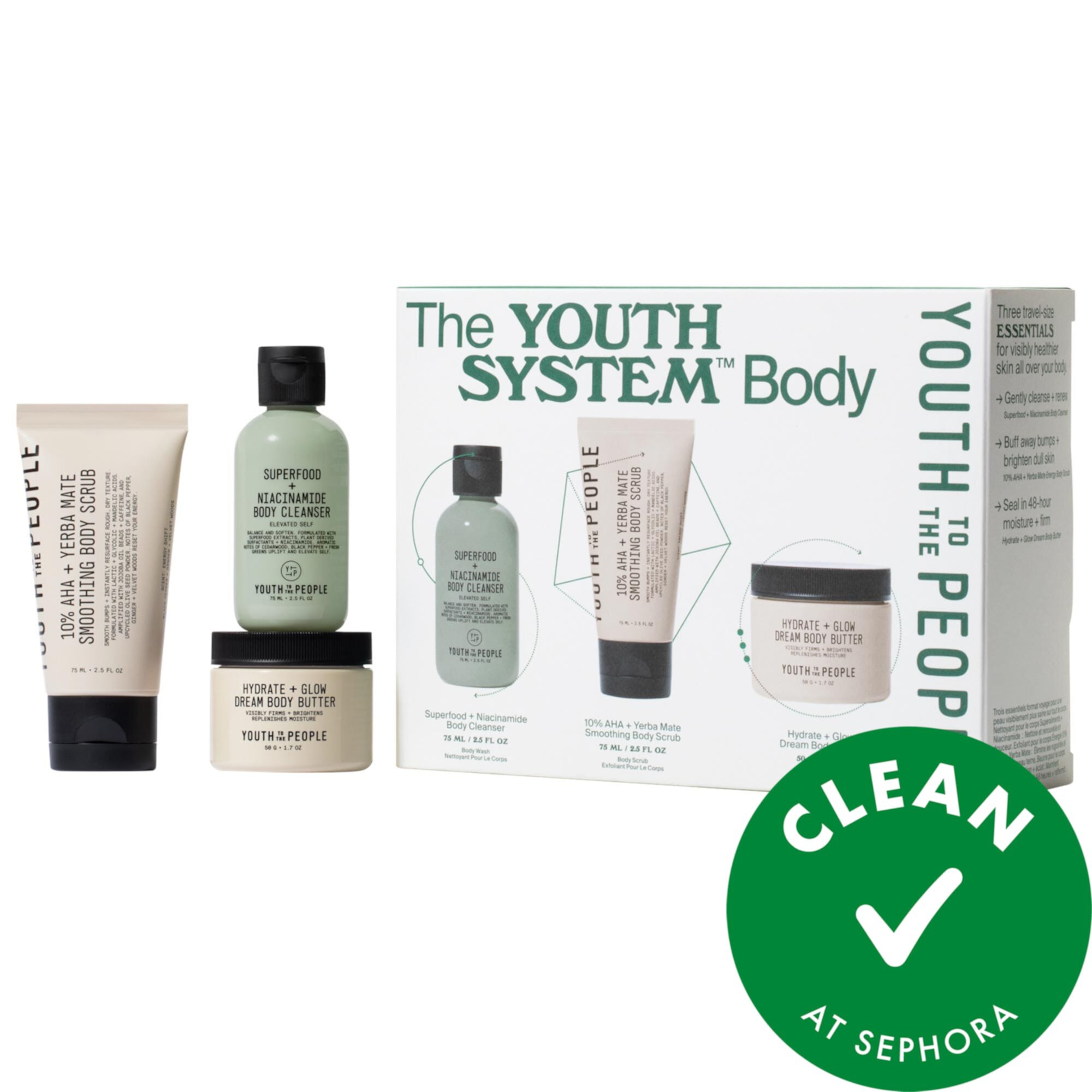 The Youth System™: Body Care Trial + Travel Kit Youth To The People