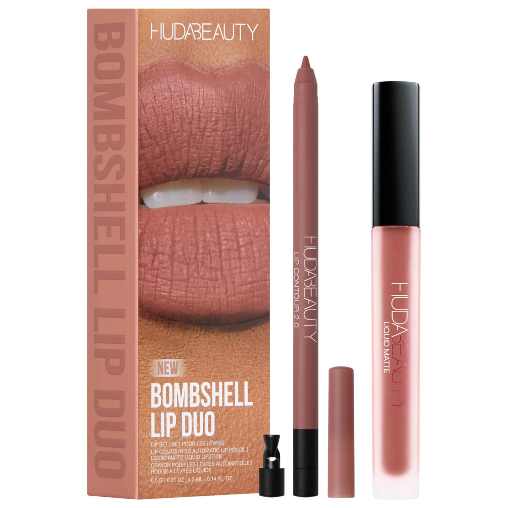 Bombshell Lip Liner and Liquid Lipstick Set HUDA BEAUTY