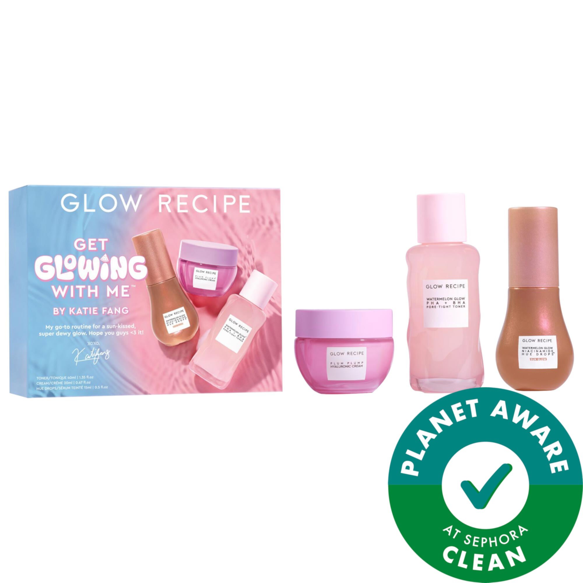 Get Glowing With Me™ Kit by Katie Fang with Hue Drops Tinted Serum Glow Recipe