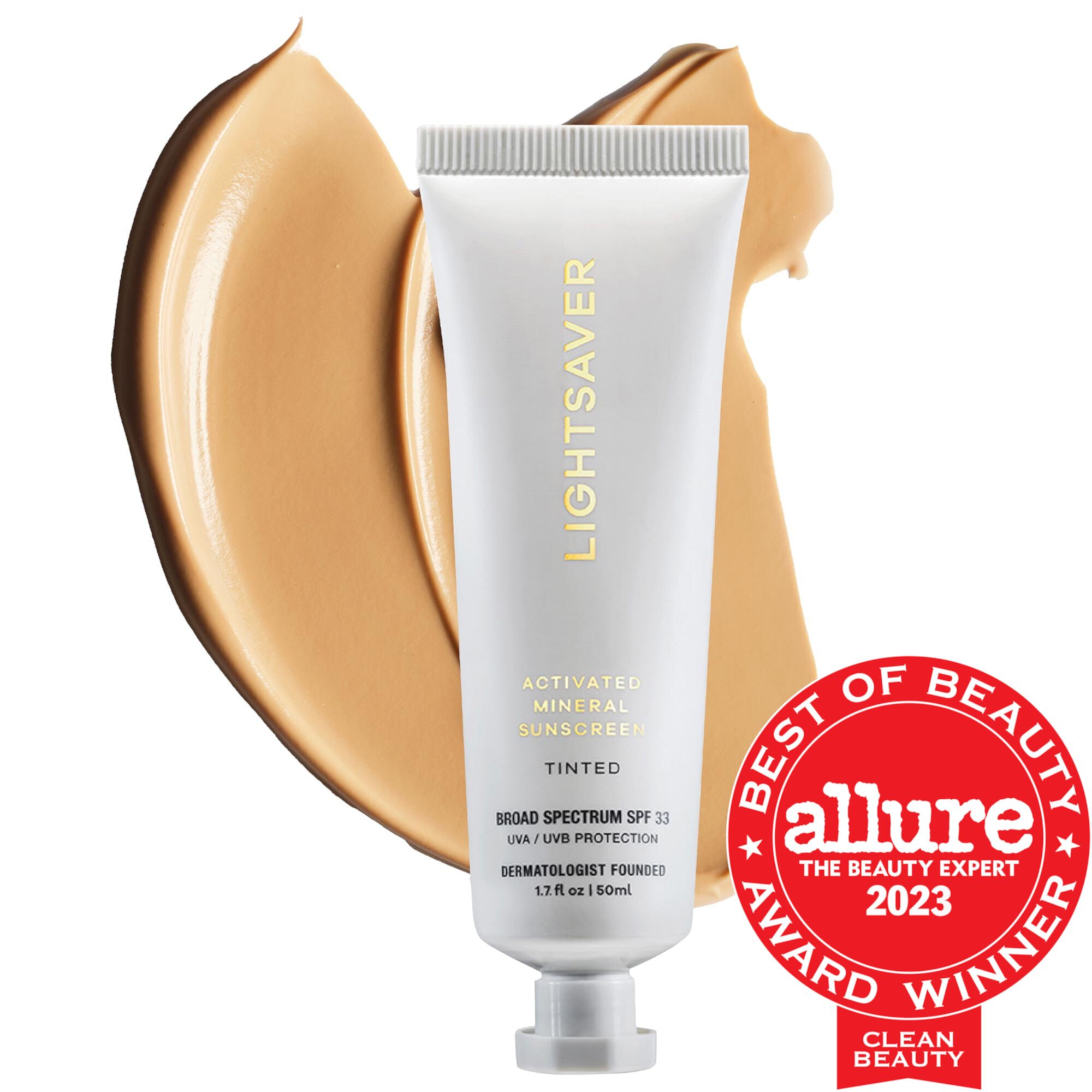 Tinted - Activated Mineral Face Sunscreen Broad Spectrum - SPF 33 LIGHTSAVER