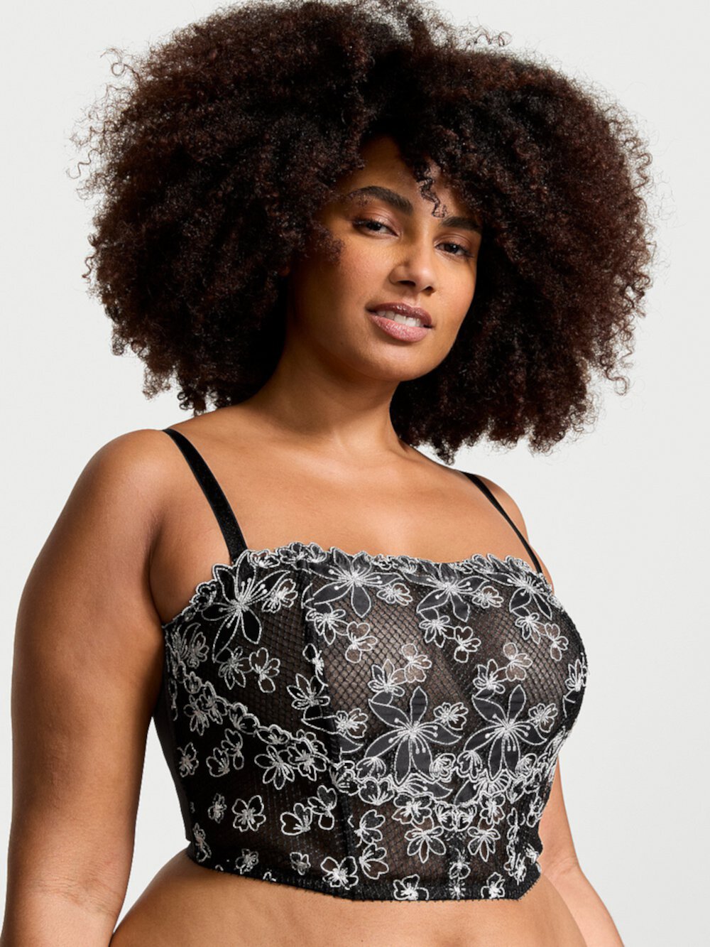 Ziggy Glam Embroidery Unlined Strapless Corset Top Very Sexy