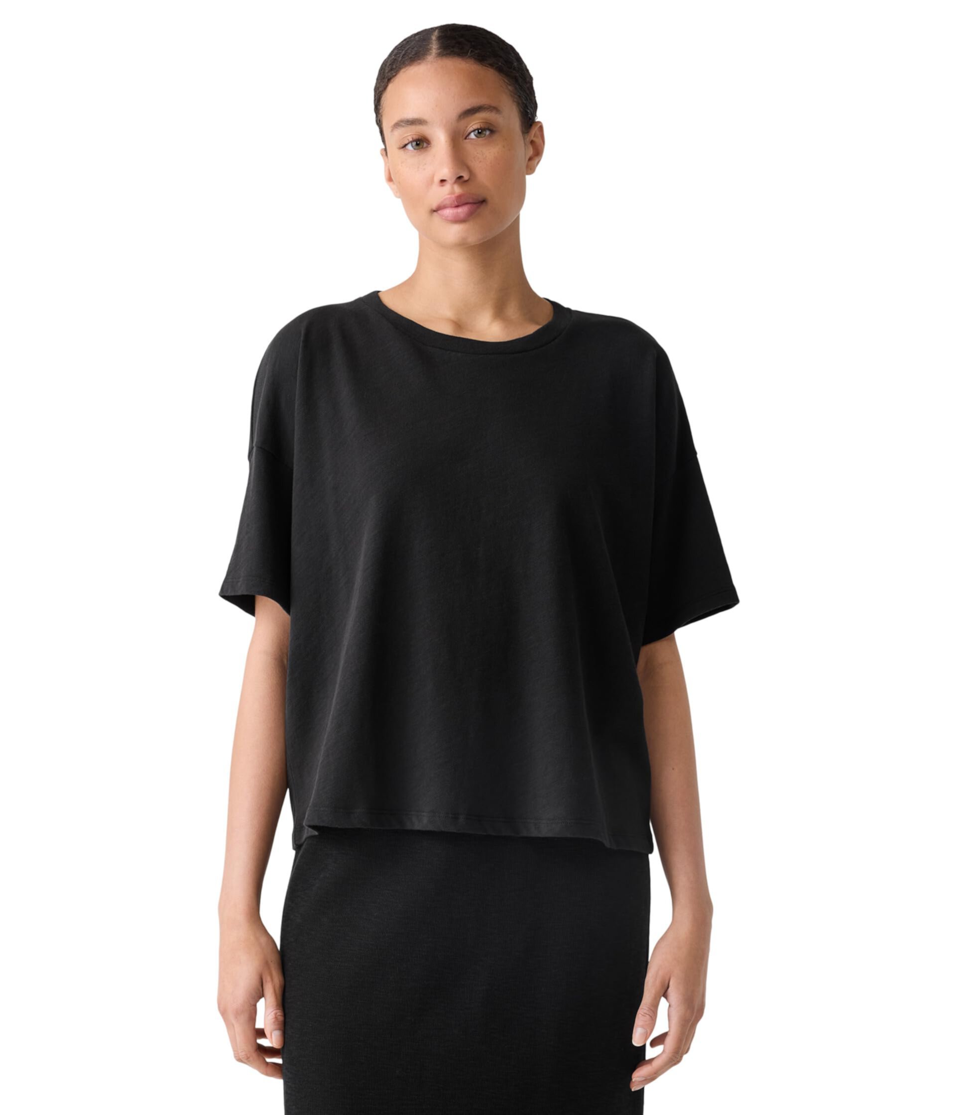 Женская Футболка Eileen Fisher Crew Neck Short Sleeve Box Top Eileen Fisher