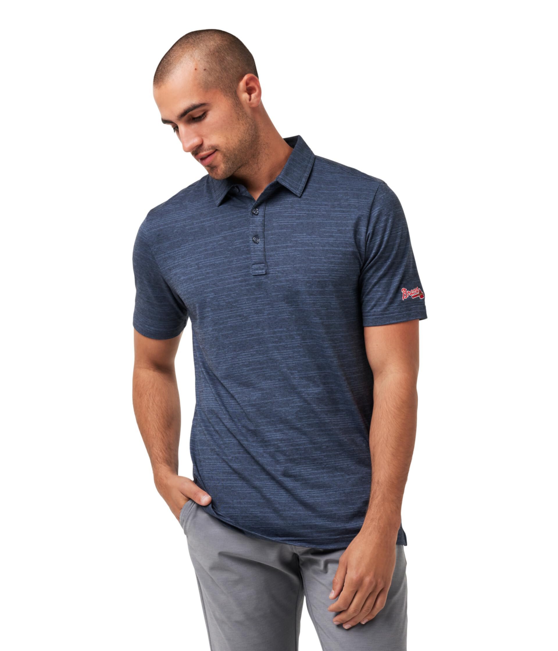 Atlanta Braves The Heater Polo TRAVIS MATHEW