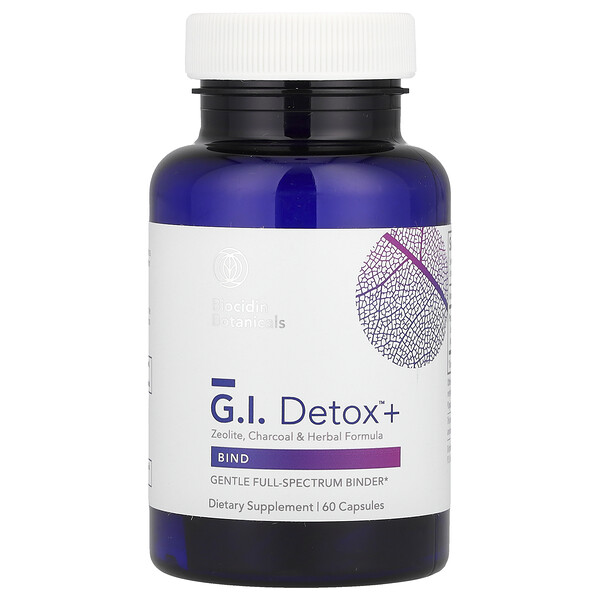 G.I. Detox™ +, Zeolite, Charcoal & Herbal Formula, 60 Capsules Biocidin Botanicals