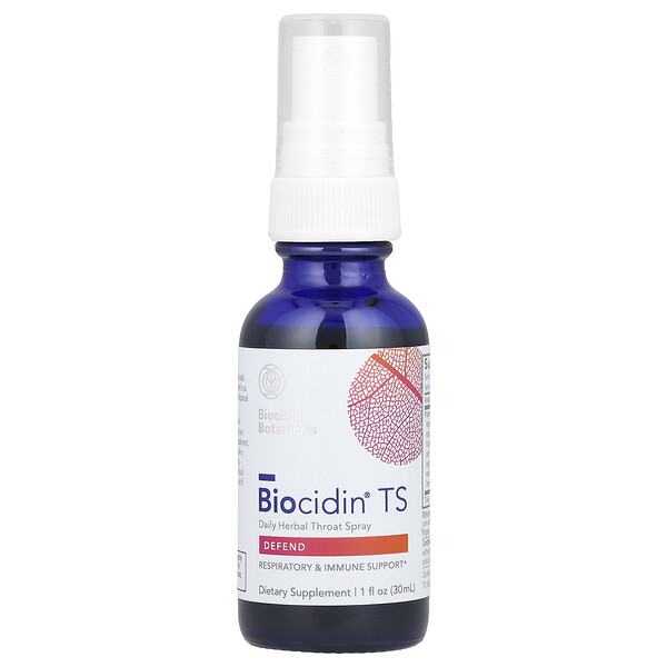 Biocidin® TS, ​Daily Herbal Throat Spray, 1 fl oz (30 mL) Biocidin Botanicals