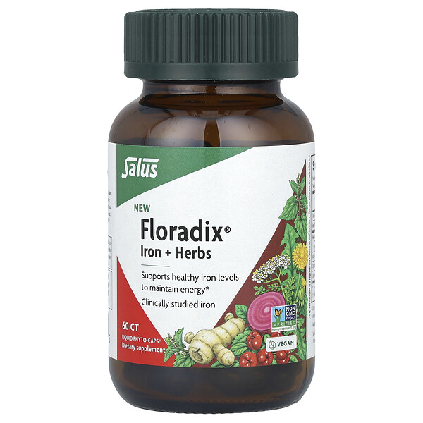 Floradix® Iron + Herbs, 60 Liquid Phyto-Caps Floradix