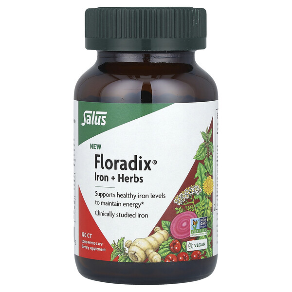 Floradix® Iron + Herbs, 120 Liquid Phyto-Caps Floradix