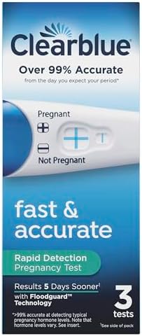 Clearblue Rapid Detection Pregnancy Test, Home Pregnancy Kit, 3 Count Clearblue