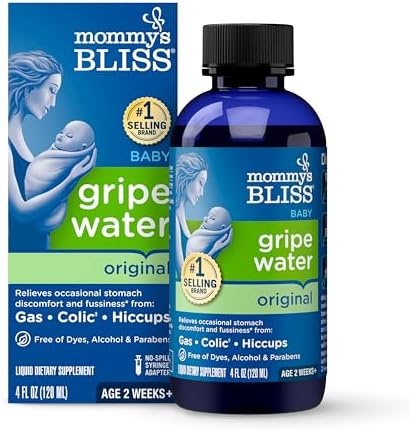 Mommy's Bliss Gripe Water Original, Infant Gas & Colic Relief, Gentle & Safe, 2 Weeks+, 4 Fl Oz (Pack of 1) Mommy's Bliss