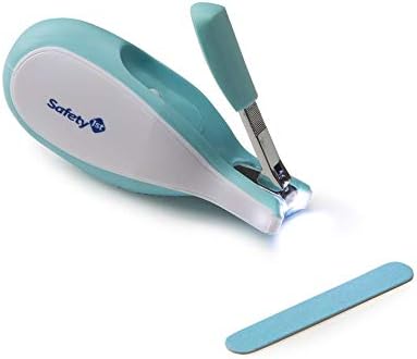 Safety 1st Sleepy Baby Nail Clipper With Built-in LED Light 2 Pack, Colors May Vary Safety 1st