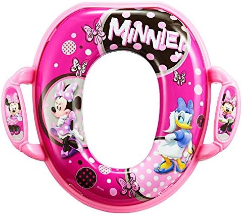 The First Years Disney Mickey Mouse Soft Potty Seat - Cushioned Toddler Toilet Seat Attachment - Toddler Potty Training Toilet Seat with Handles - Ages 18 Months and Up The First Years