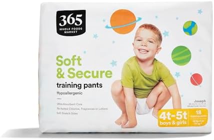 365 by Whole Foods Market, Unisex 4T-5T Training Pants, 18 Count 365 by Whole Foods Market