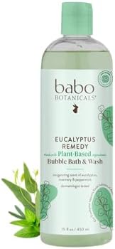 Babo Botanicals Eucalyptus Remedy 2-in-1 Bubble Bath & Wash - Invigorating Eucalyptus, Rosemary & Peppermint - For all ages - EWG Verified - Vegan Babo Botanicals