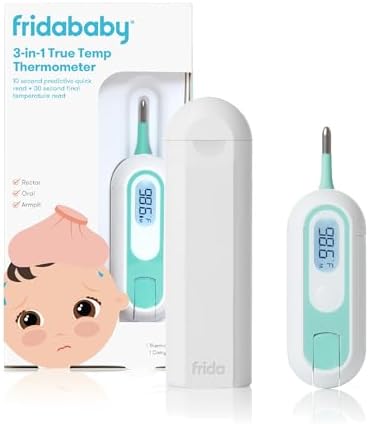 Frida Baby 3-in-1 True Temp Digital Thermometer for Fevers: Babies & Kids (Rectal, Underarm + Oral) Frida Baby