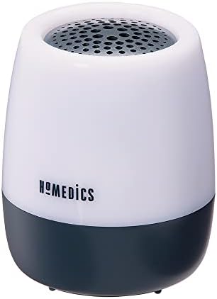 Homedics Traveler SoundSleep White Noise Sound Machine, Small Sound Machine with 6 Relaxing Sounds and Color Changing Night-Light, Portable Sound Therapy for Home, Office, Nursery, Auto-Off Timer Homedics