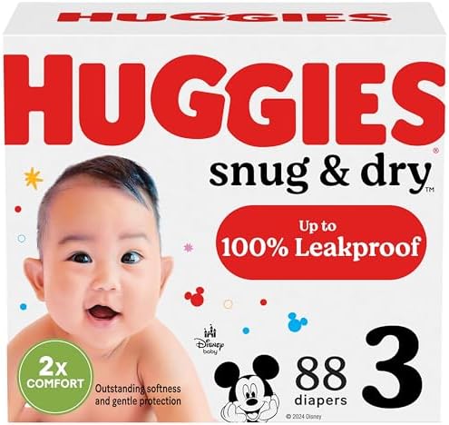 Подгузники Snug & Dry размер 3, 88 шт. (7-13 кг), усиленная защита от протекания Huggies