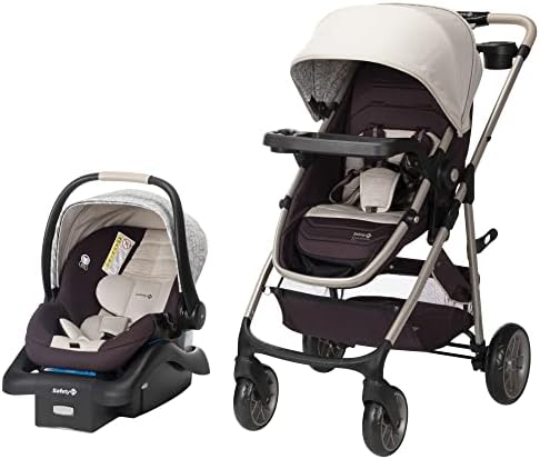 Safety 1st Deluxe Grow and Go Flex 8-in-1 Travel System, Weight Capacity from 4–35 lbs, Dunes Edge Safety 1st