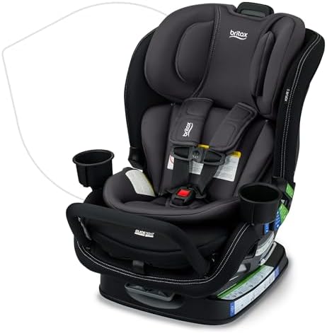 Детское автокресло Britax Poplar 2-в-1 с узким дизайном 43 см, технологией ClickTight, цвет Stein Onyx Britax