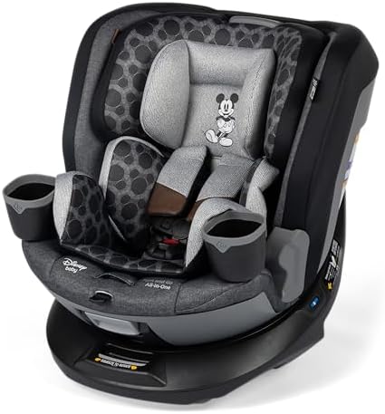 Disney Baby Turn and Go 360 Rotating All-in-One Convertible Car Seat, Vintage Mickey Mouse Disney