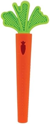 Nuby Silicone Carrot Tube Teether - Baby Teething Toy - Massaging Bristles for Sore Gums - 3+ Months NUBY