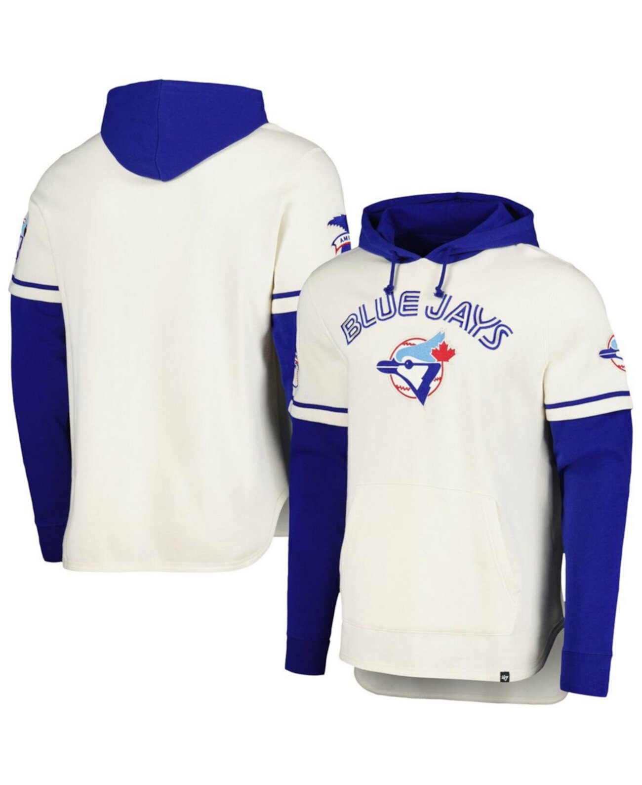 Мужское Худи '47 Brand Cream Toronto Blue Jays Trifecta Shortstop '47 Brand