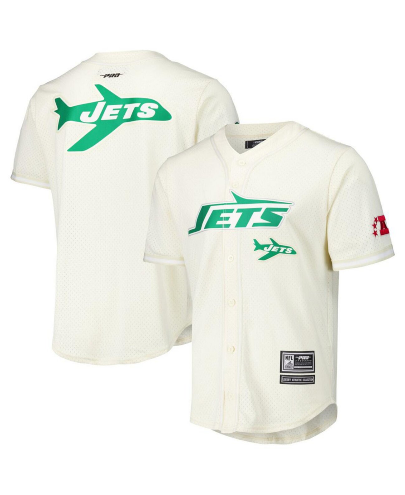 Мужская кремовая классическая футболка New York Jets из сетчатого материала, Pro Standard Pro Standard