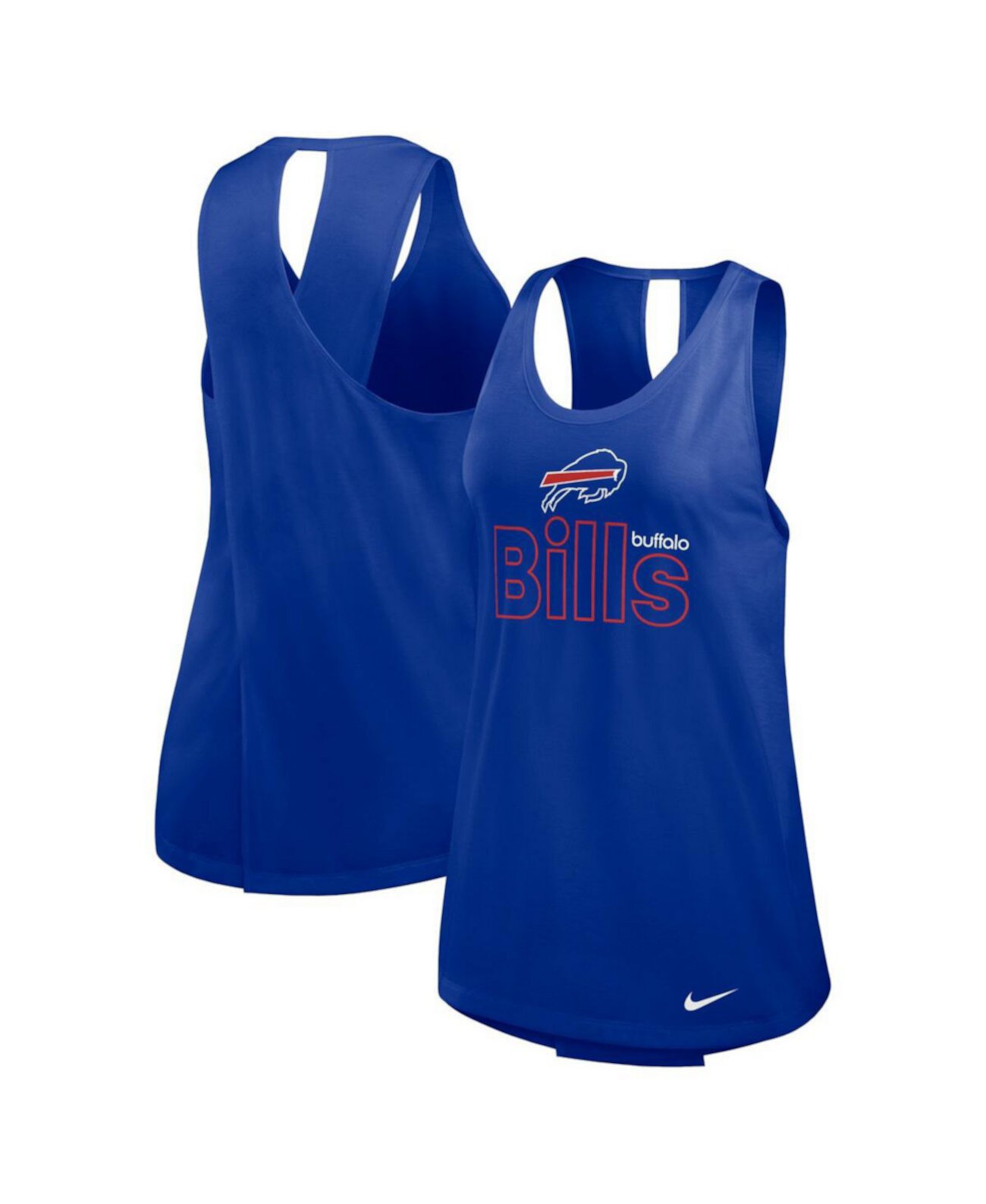 Женская футболка-сетка большого размера Nike Buffalo Bills с технологией Dri-FIT и закругленным краем Nike