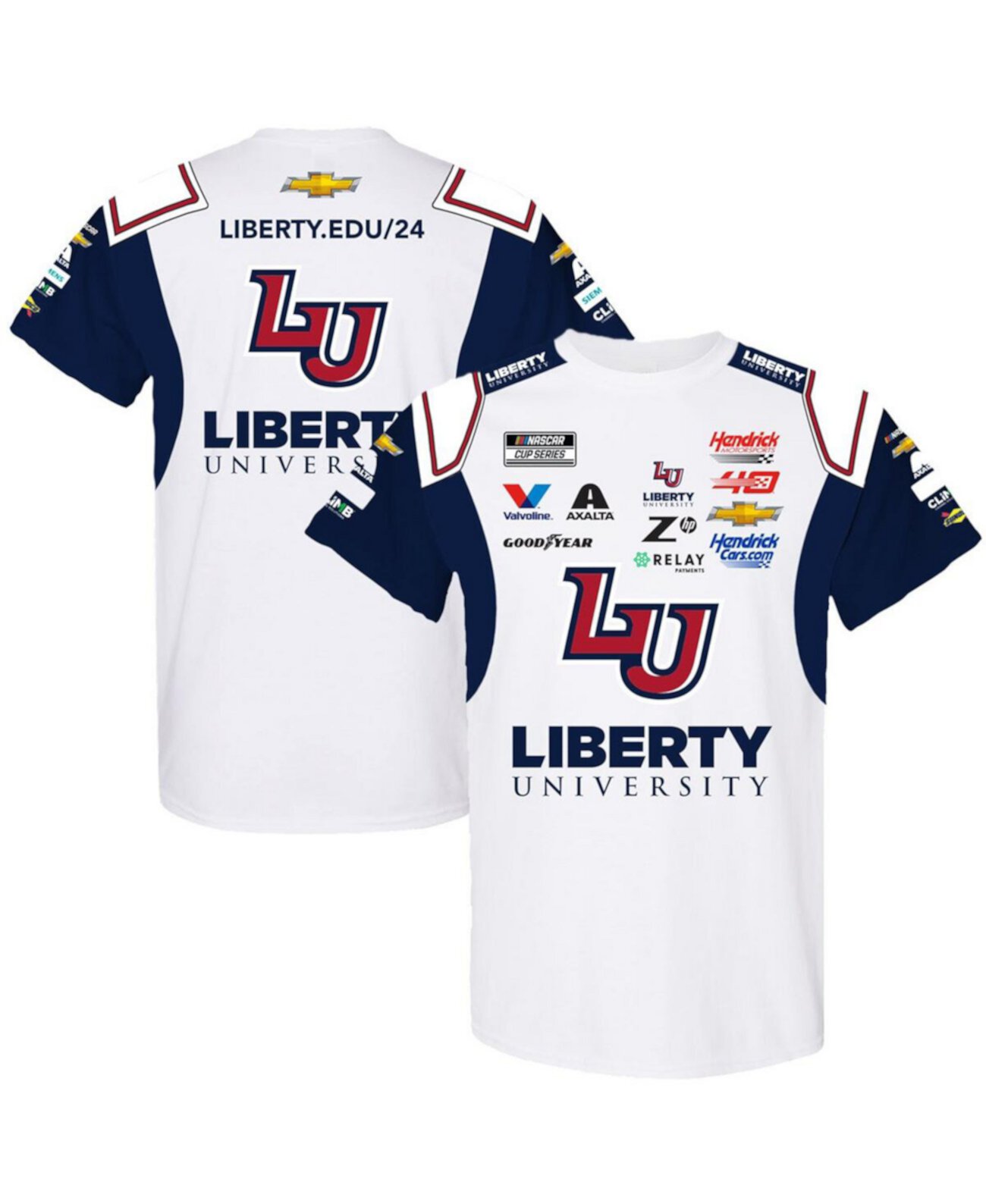 Мужская Джерси Hendrick Motorsports Team Collection William Byron Liberty University Hendrick Motorsports Team Collection