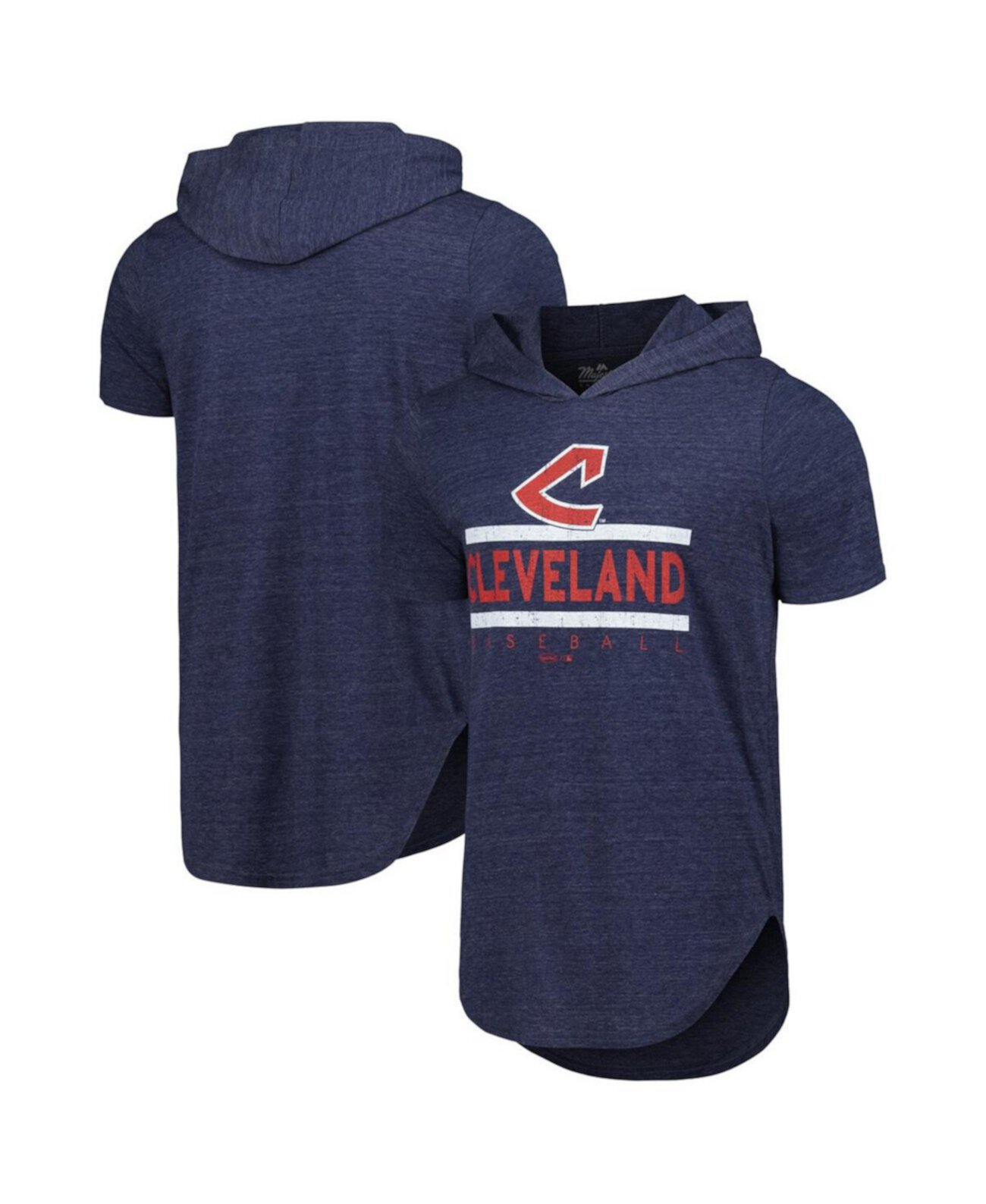 Мужская Джерси Majestic Cleveland Guardians Tri-Blend Hoodie T-Shirt Majestic