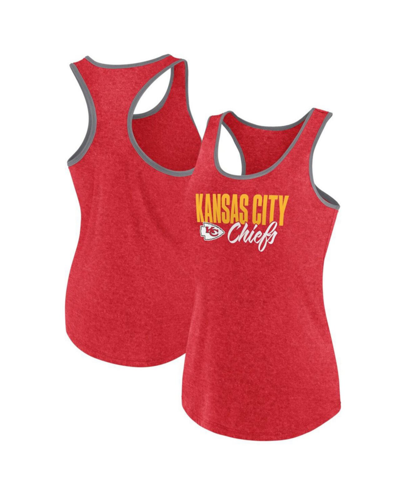 Женская красная безрукавка Kansas City Chiefs Fuel с дизайном racerback Fanatics