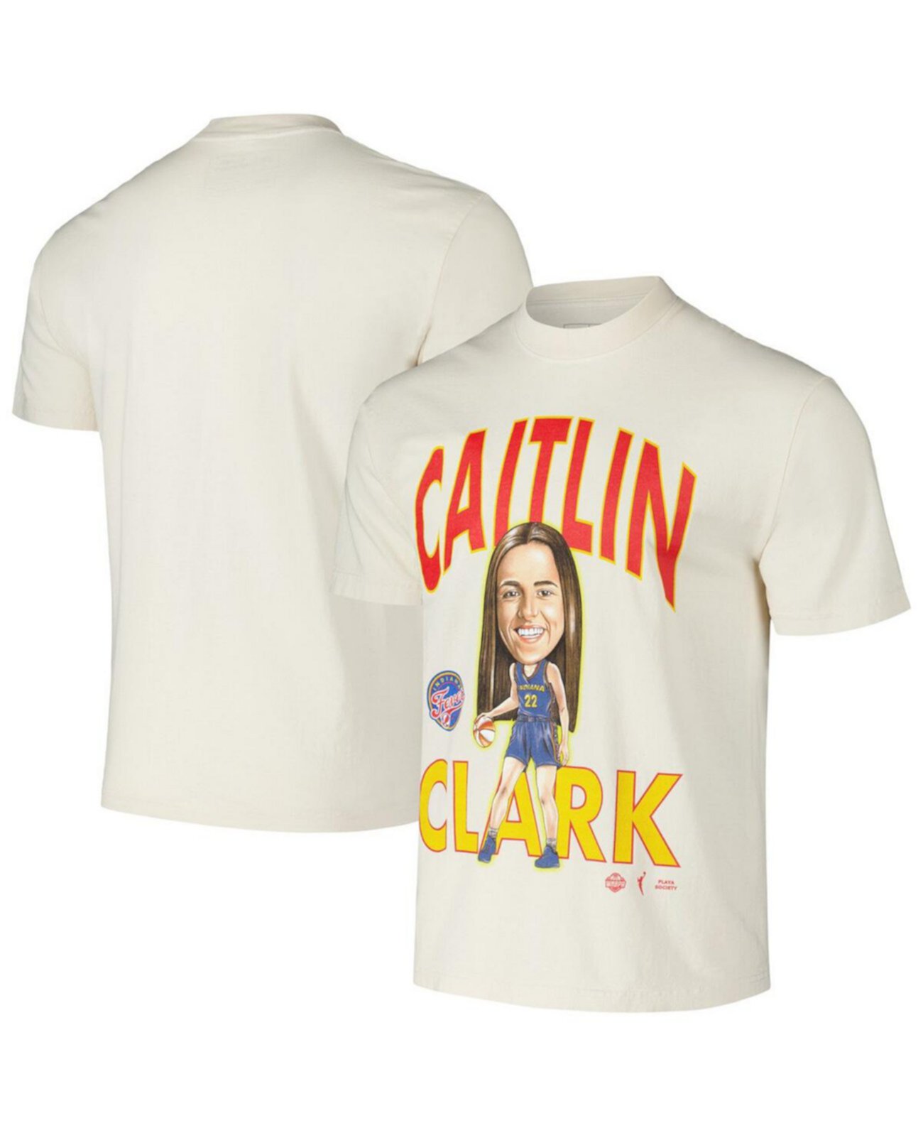  Джерси Playa Society Caitlin Clark Cream Indiana Fever Draft T-Shirt Playa Society