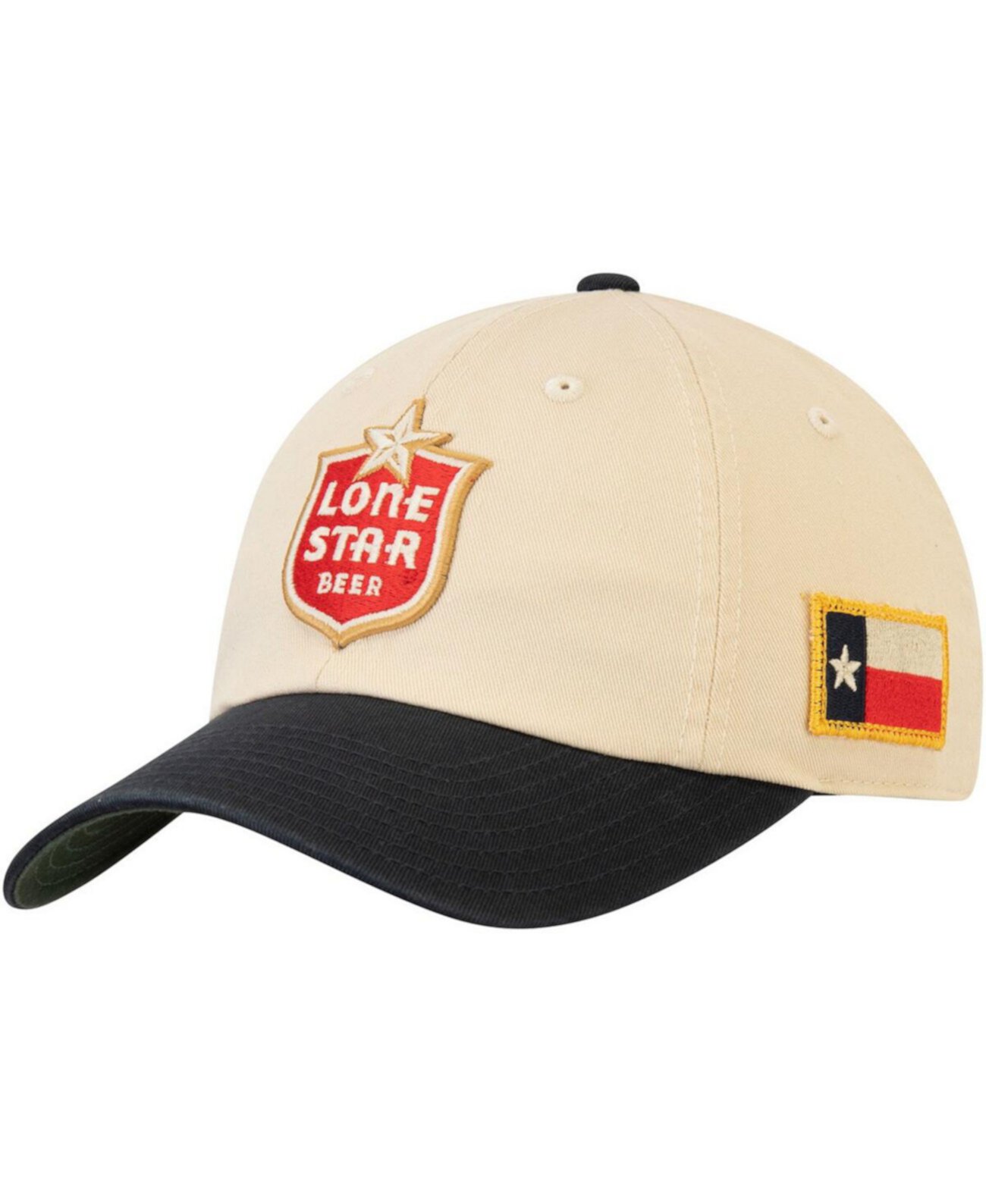 Бейсболка American Needle Men's Cream/Navy Lone Star Beer United Slouch Adjustable Hat American Needle