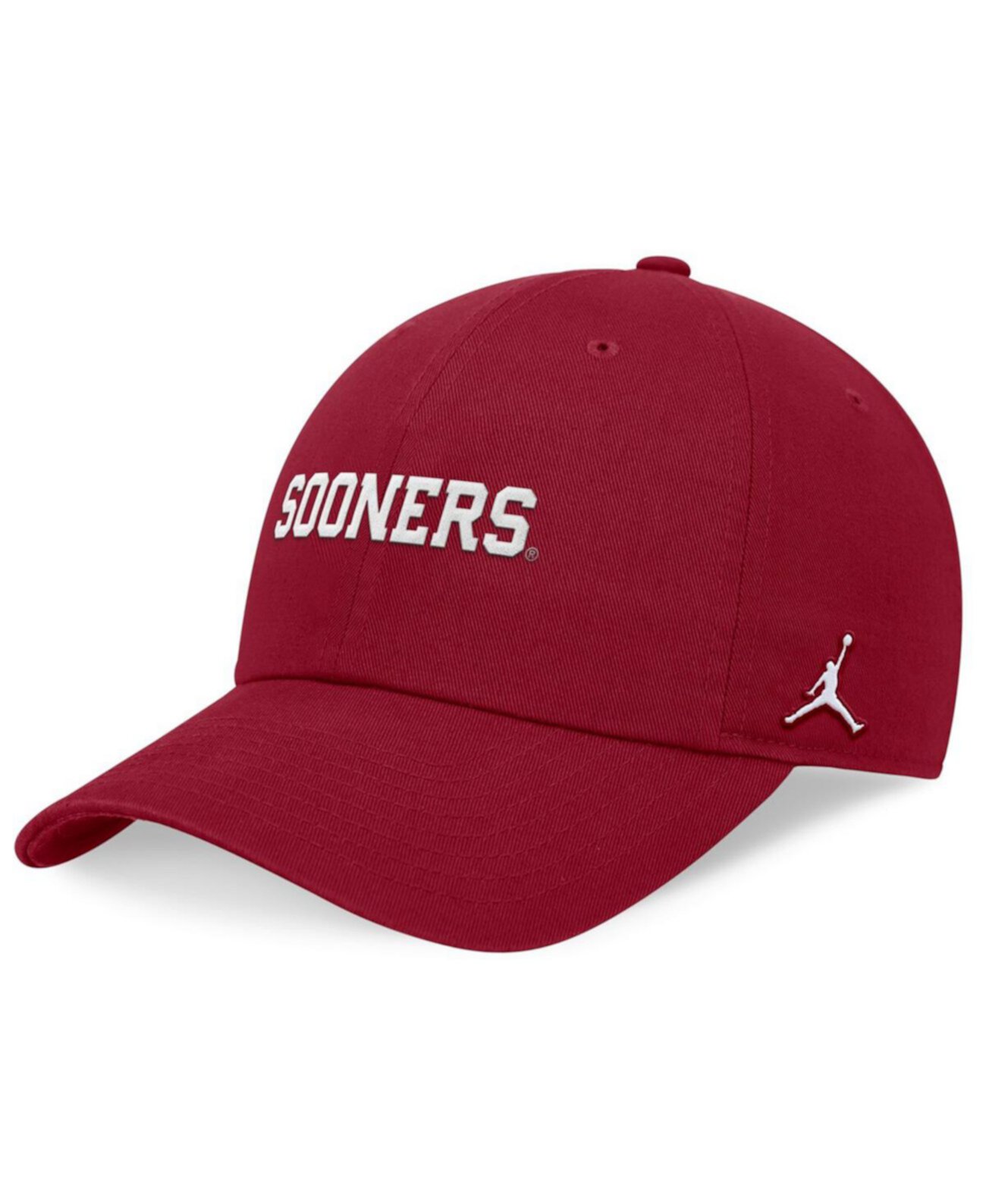 Бейсболка Jordan Men's Crimson Oklahoma Sooners 2024 On-Field Club Adjustable Hat Jordan