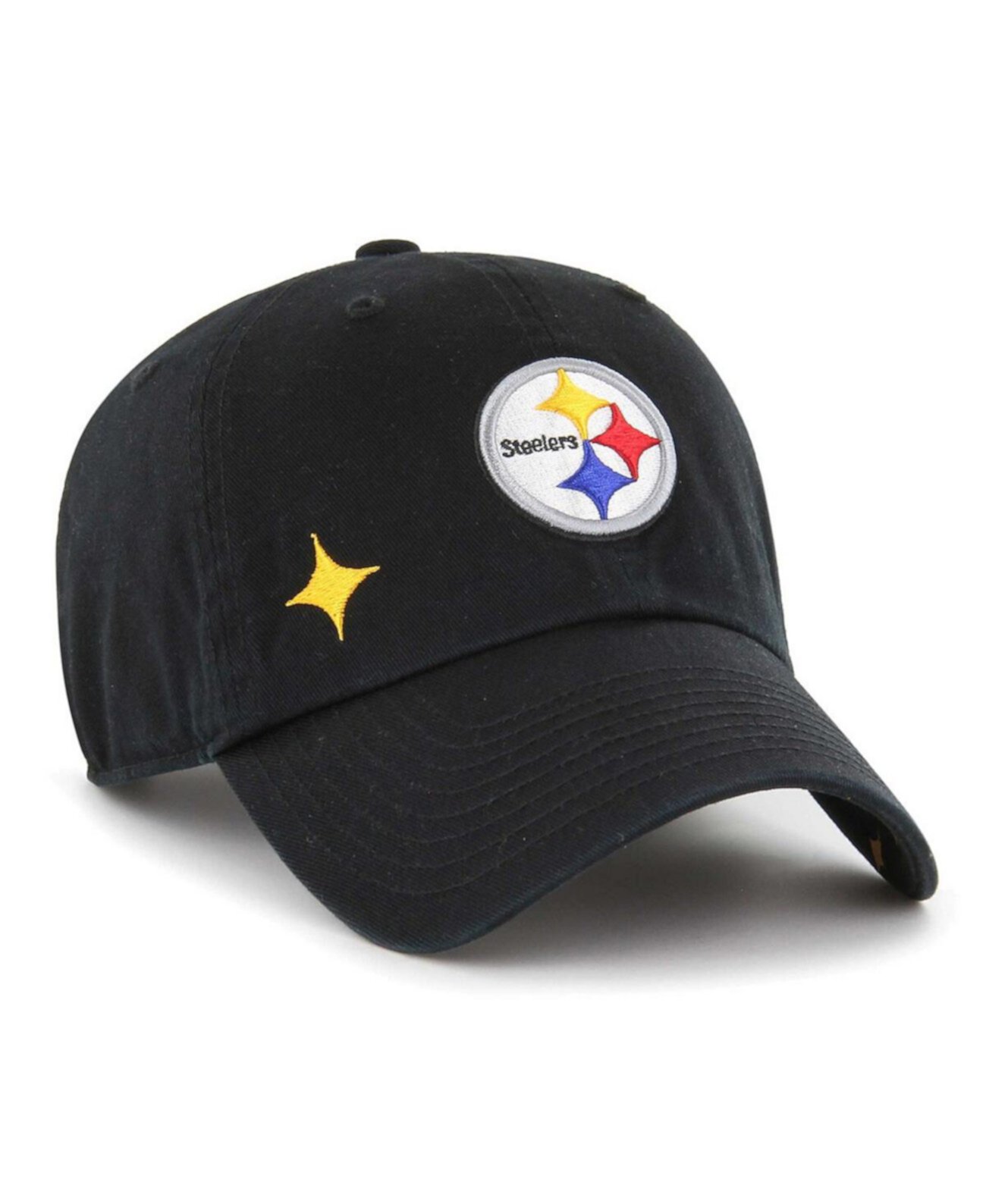 Женская черная бейсболка Pittsburgh Steelers Confetti Icon с регулируемым размером '47 Brand