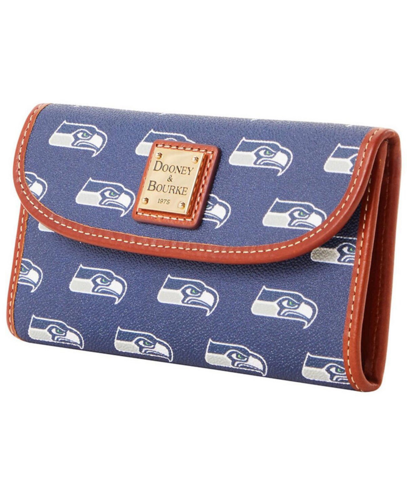 Бумажник Dooney & Bourke Женский Континентальный Клатч в Цветах Команды Seattle Seahawks Dooney & Bourke