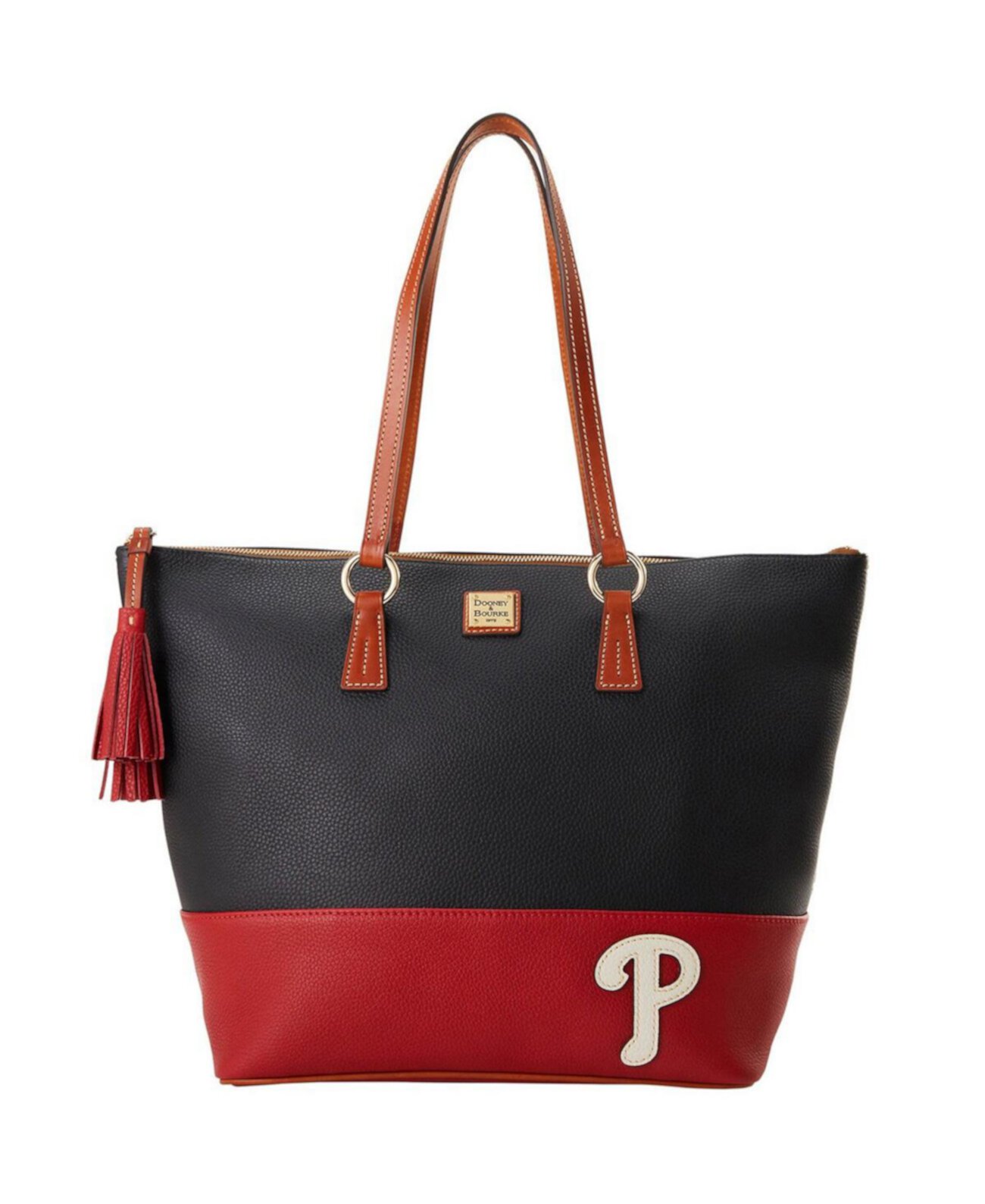 Сумка-тоут Philadelphia Phillies с кожаными ручками и несколькими карманами Dooney & Bourke