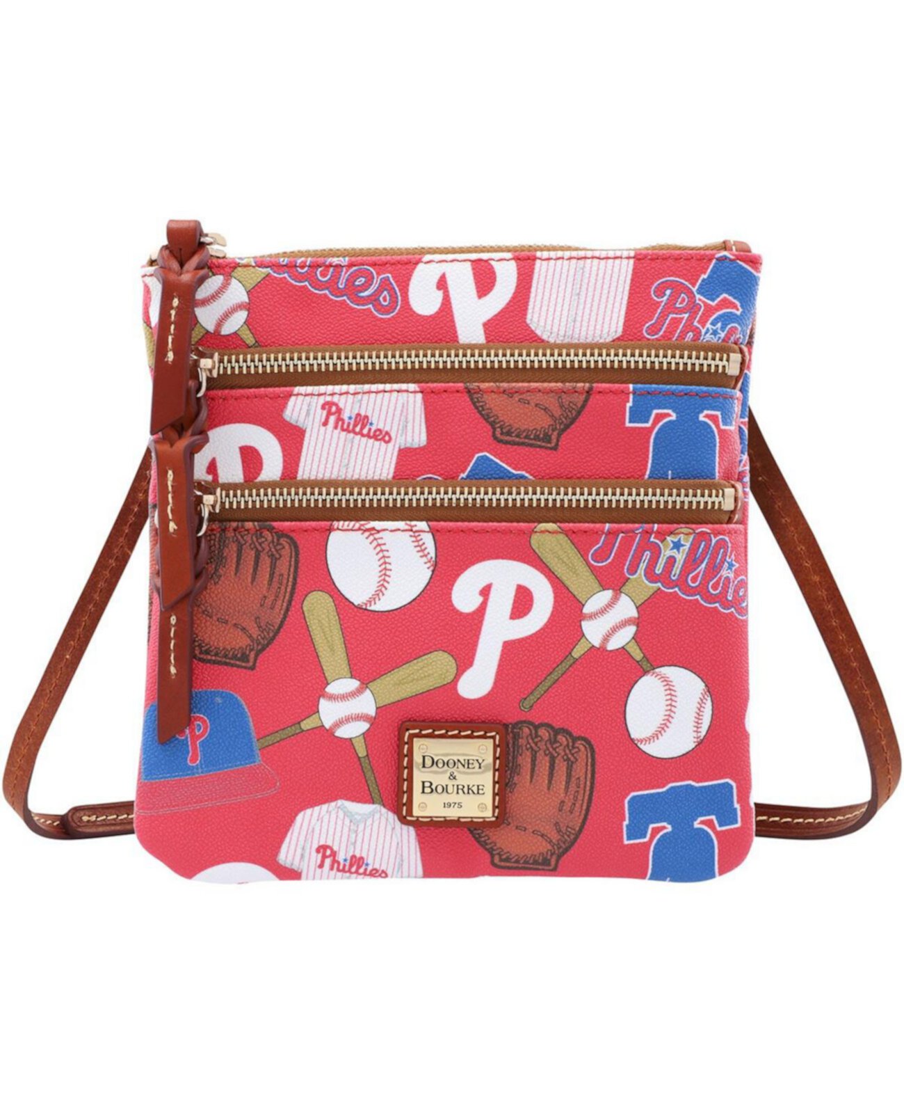 Сумка кросс-боди Dooney & Bourke Philadelphia Phillies Game Day Triple Zip Dooney & Bourke