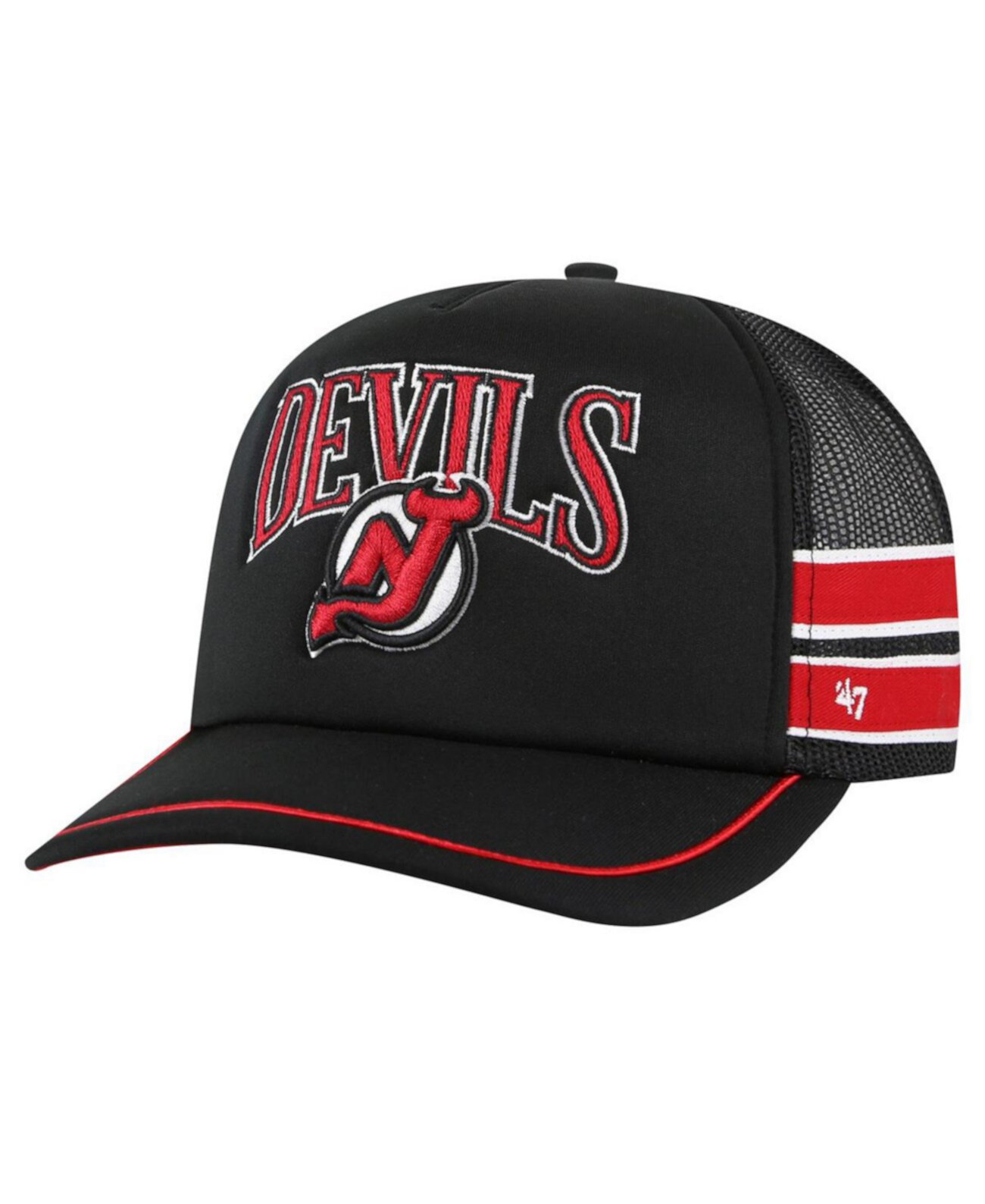 Бейсболка '47 Brand Черная New Jersey Devils Sideband Stripes 5th & Ocean