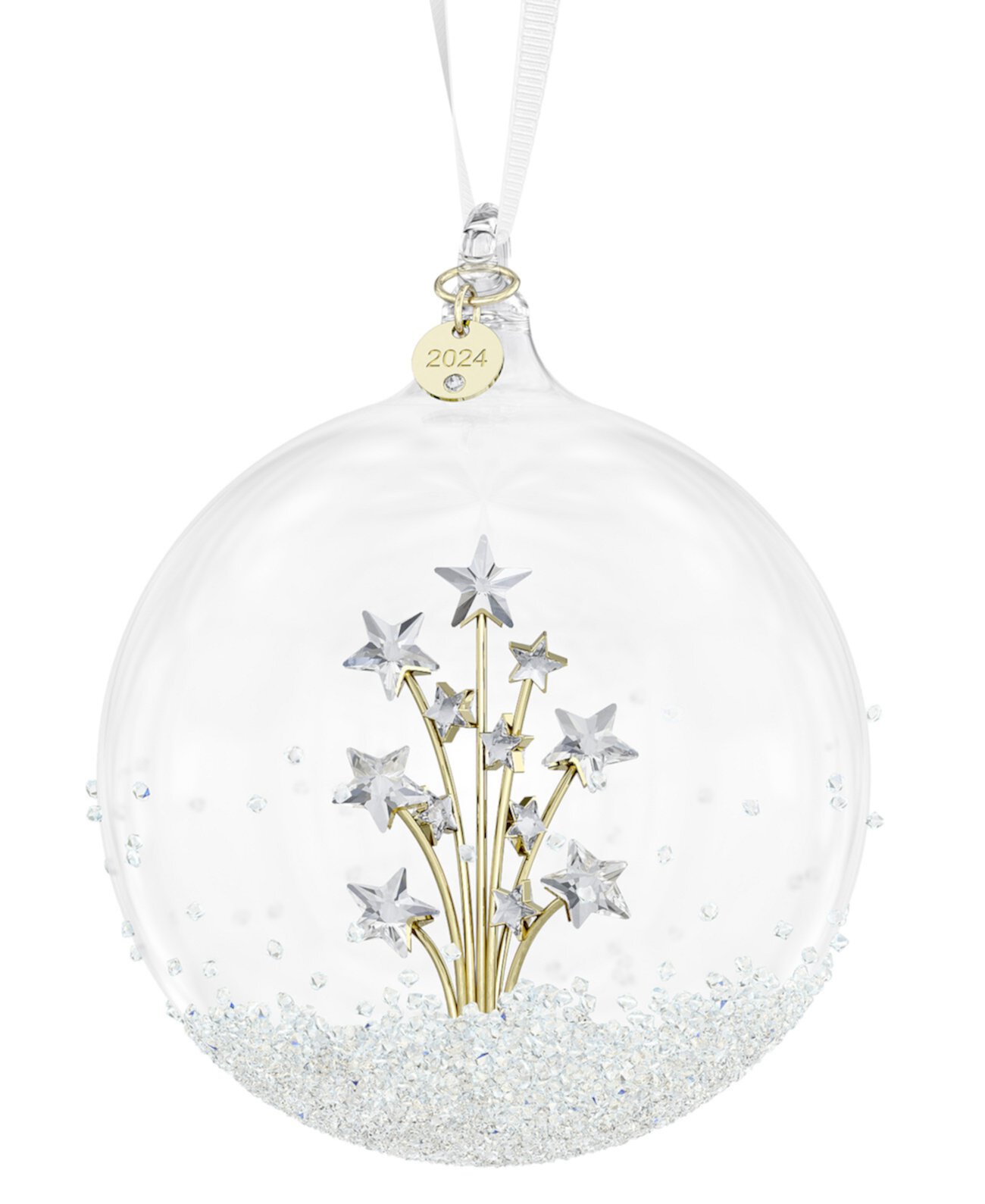 Ball with Fireworks Stars Hanging Crystal Ornament Swarovski