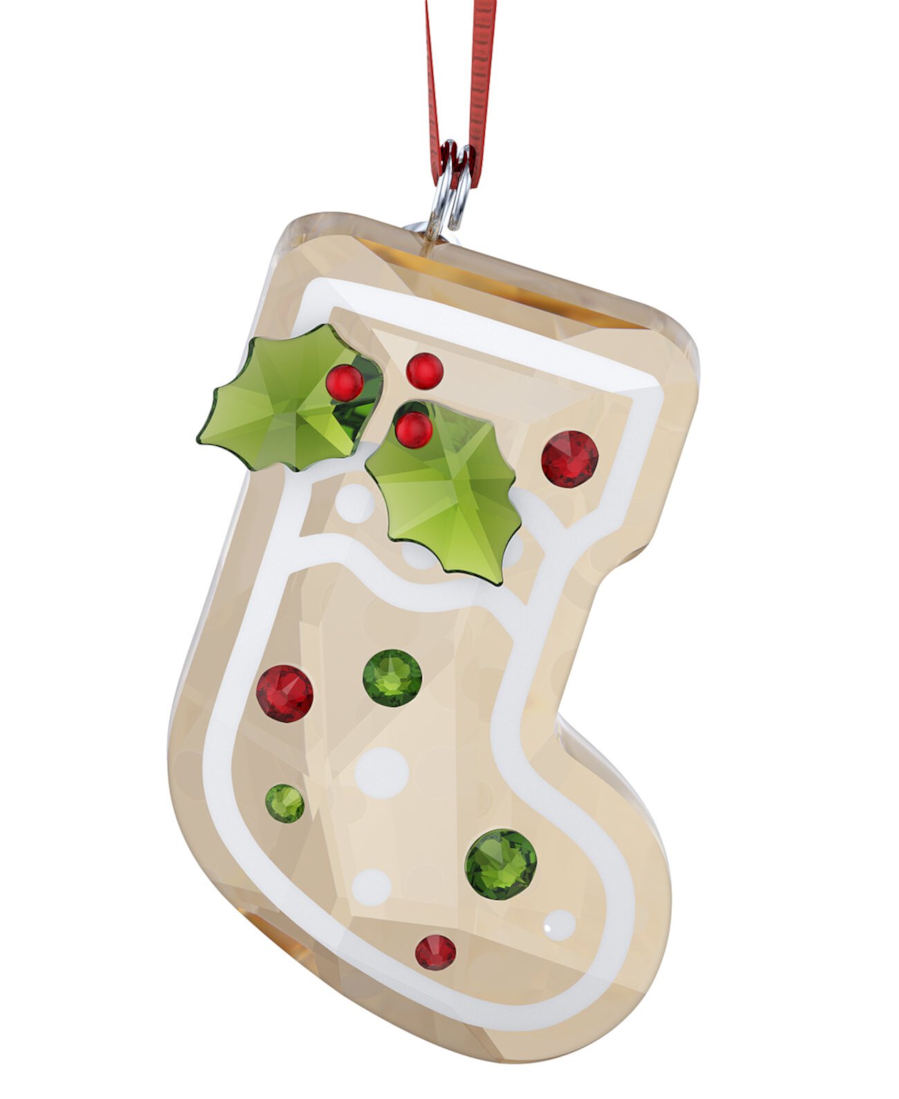 Crystal Gingerbread Cookie Stocking Ornament Swarovski