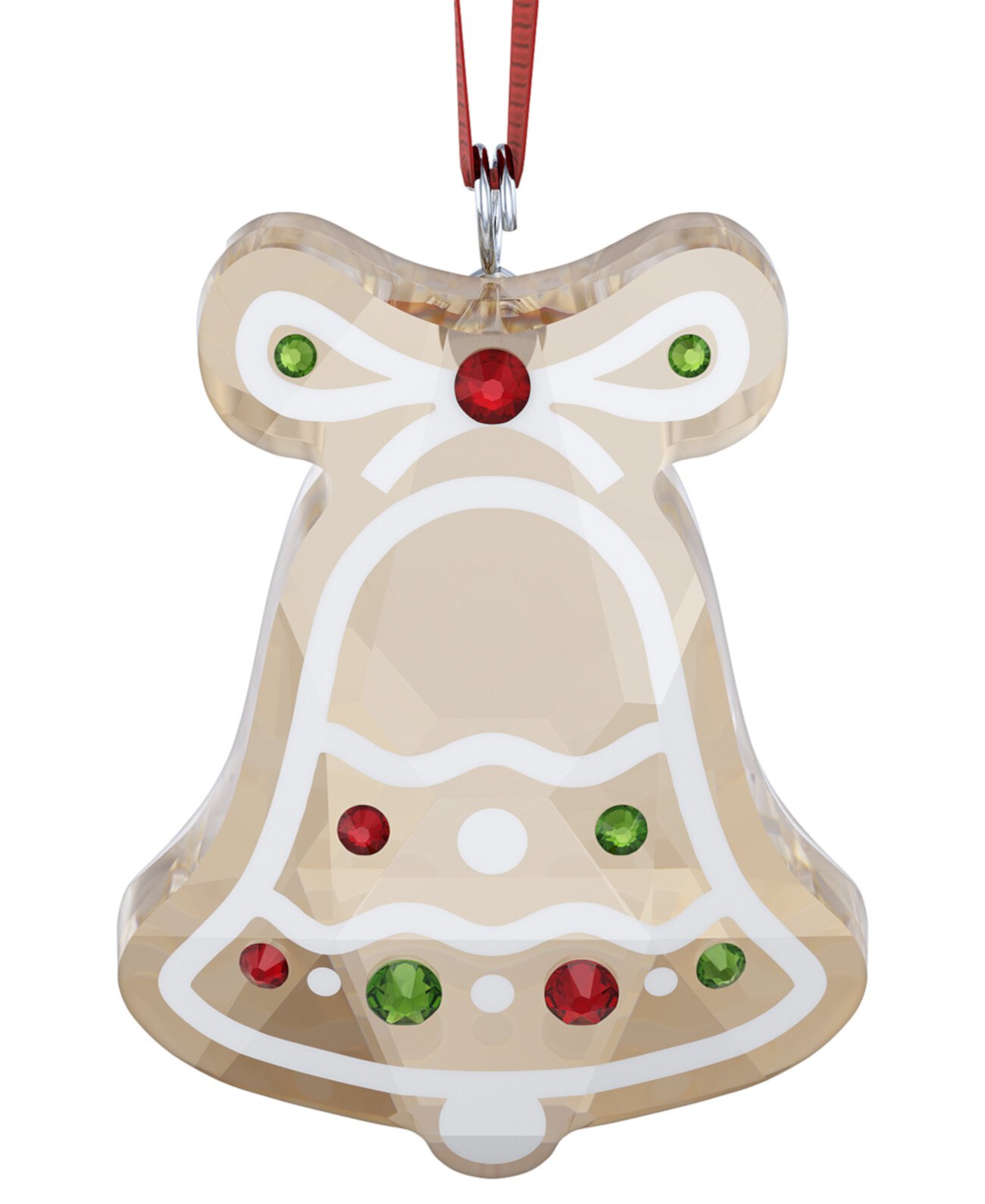 Crystal Gingerbread Cookie Bell Hanging Ornament Swarovski