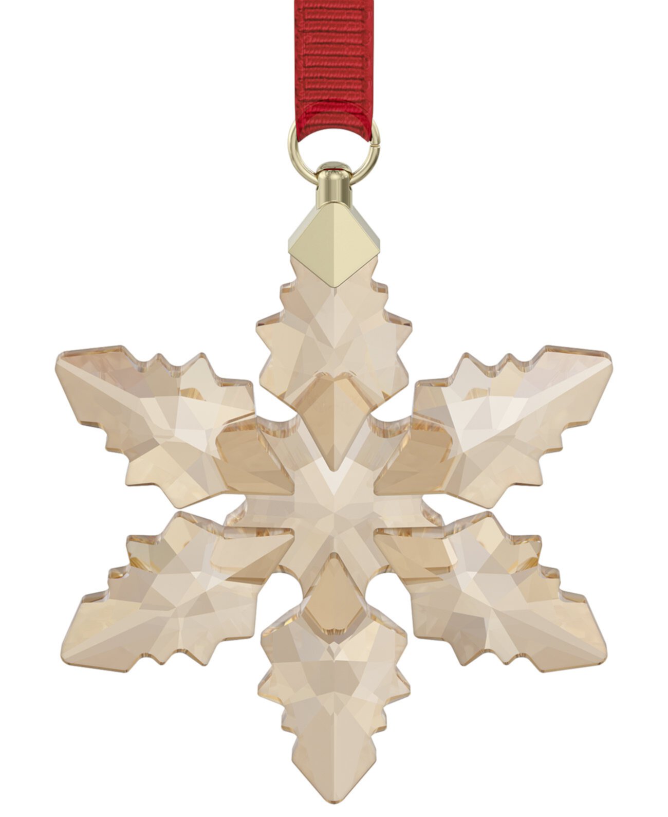 2024 Gold-Tone Accent Crystal Snowflake Ornament Swarovski