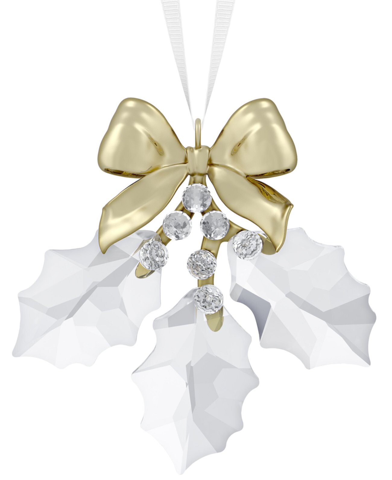 Crystal Holly Bough Ornament Swarovski