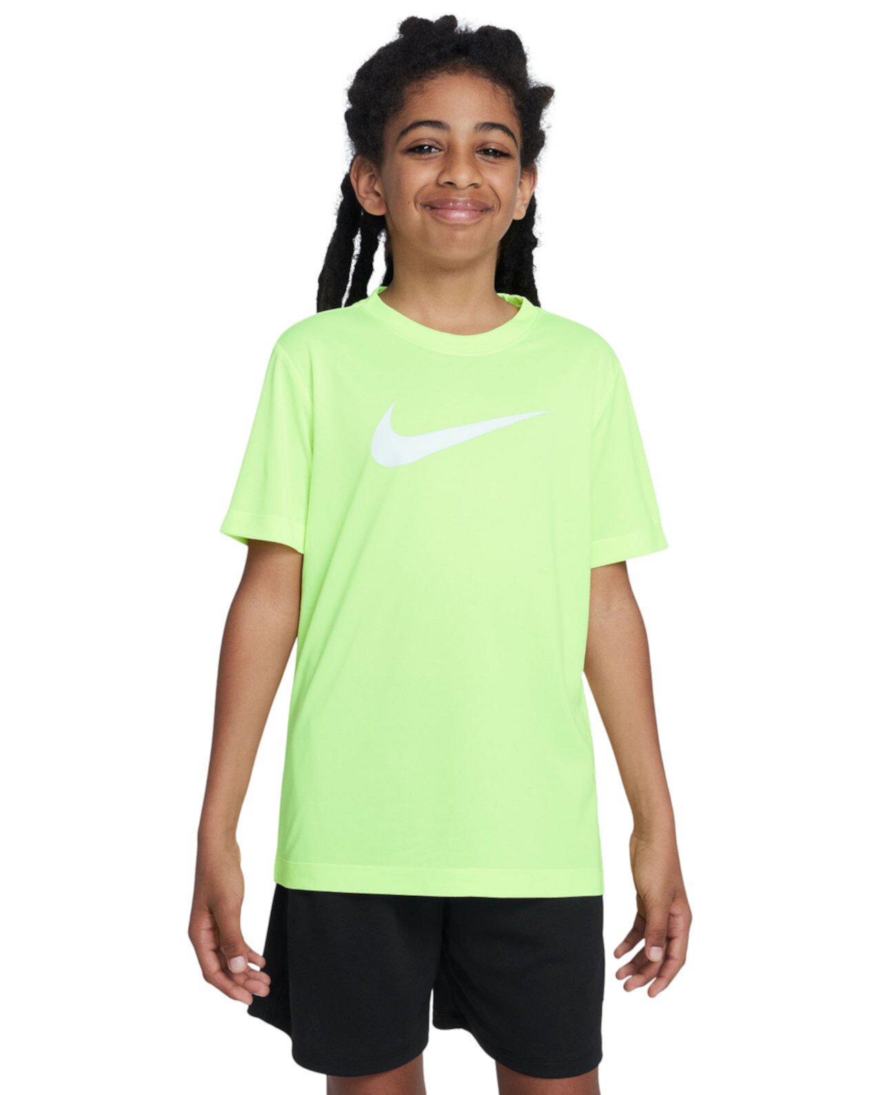 Детская Футболка Nike Big Kids' Legend Swoosh-Logo Crewneck Dri-FIT Nike