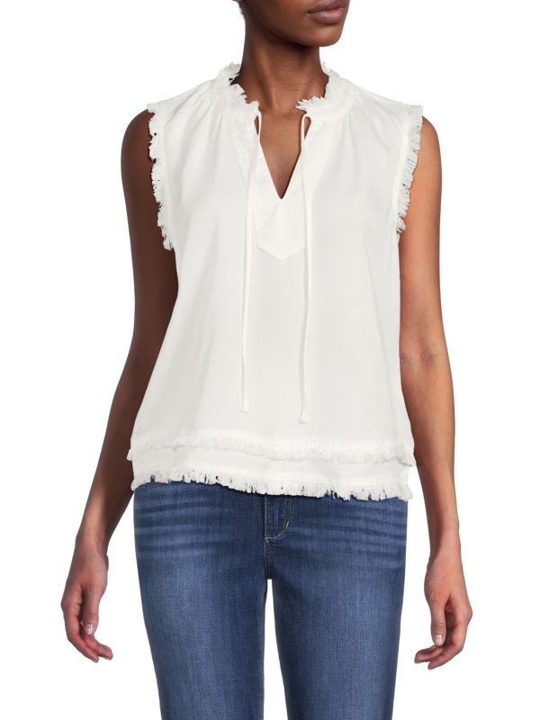 Женская Блузка Saks Fifth Avenue Sleeveless V-Neck Saks Fifth Avenue