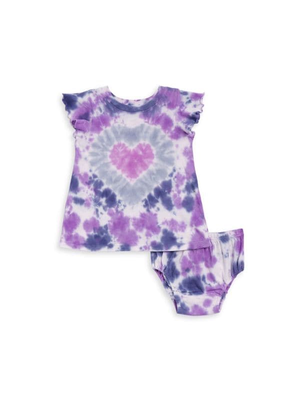 Детские Комплекты Одежды Splendid 2-Пiece Aurora Hearts Tie Dye Dress & Bloomers Set Splendid