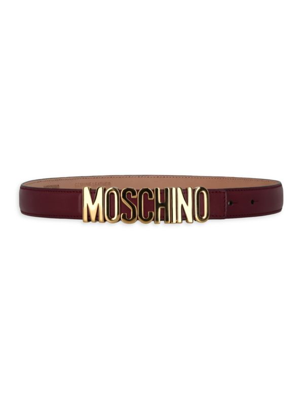 Ремень Moschino Plaque Logo Leather Moschino