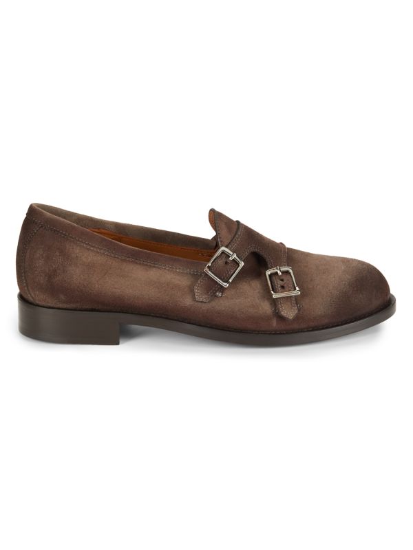 Мужские Лоферы Saks Fifth Avenue Suede Double Mock Strap Saks Fifth Avenue