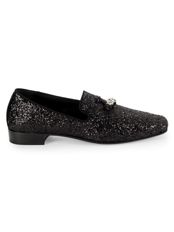 Мужские Лоферы Giuseppe Zanotti Glitter Smoking Slippers Giuseppe Zanotti